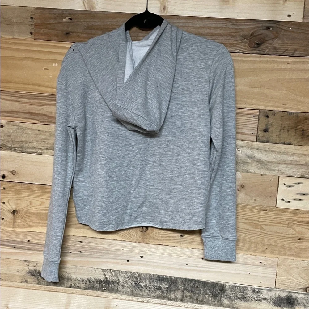 Justice Active size 10 Gray Super Soft Cropped Hoodie Sweatshirt with Logo